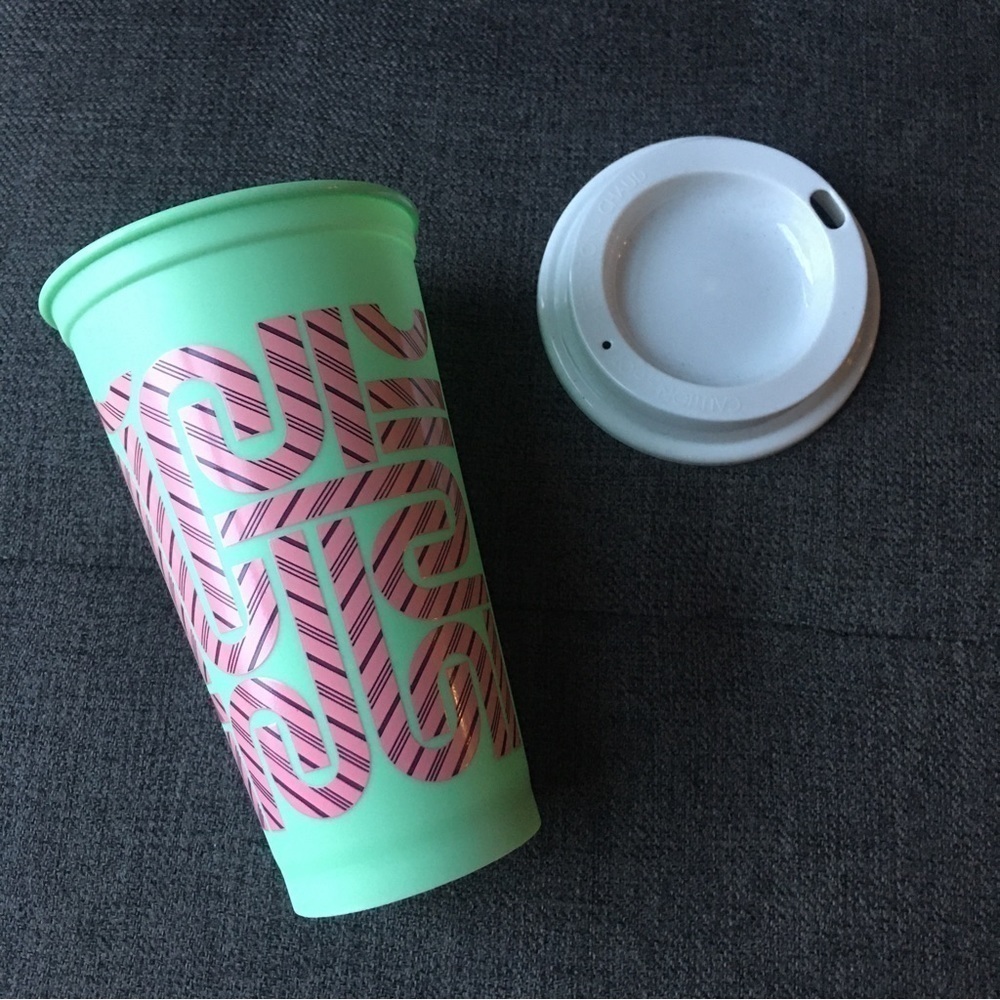 Starbucks Candy Cane Color Changing Hot Cup 16 oz Mint Green